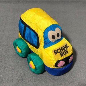 1993 Tonka Soft Walkin’ Wheels School Bus Battery Powered Plush Rare Vintage